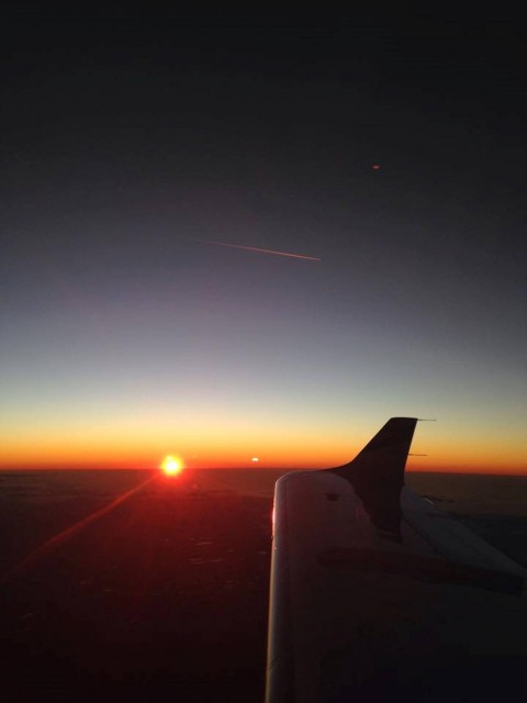 Sunset off the wing is always an awesome view - Photo: Zachary Azzarito