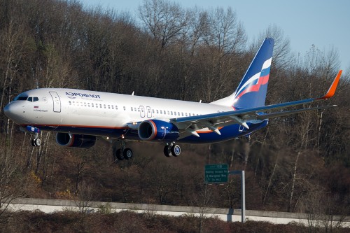 An Aeroflot Boeing 737 at Boeing Field - Photo: Bernie Leighton