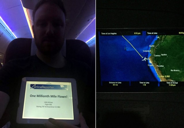 We did it! One millionth mile captured on the IFE - Photo: Blaine Nickeson | AirlineReporter