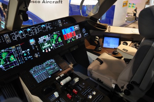 Flight deck mock-up of the Comac 919 - - Photo: Jakub Gorski | aeroblog.pl