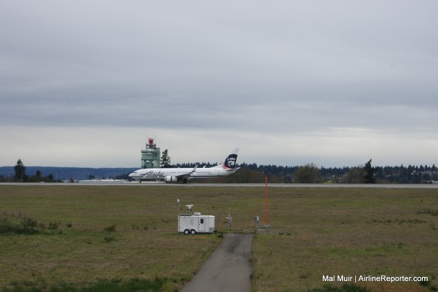 One of 2 Avian radars located at SeaTac.  This one in a ditch at SeaTac adjacent to the third runway.