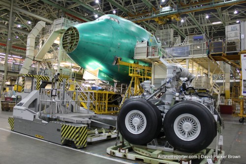A Boeing 747-8F taken from the factory floor. This photo wasn't taken during AGF15 (no cameras allowed), but during a previous tour