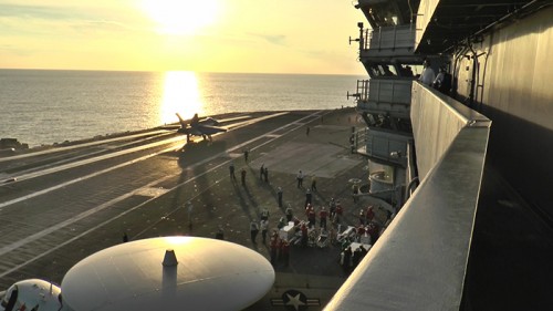 An F/A-18 on the USS George HW Bush - Photo: The Boeing Company