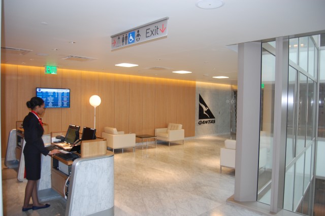 Entrance to the new Qantas First Lounge - Photo: Blaine Nickeson | AirlineReporter