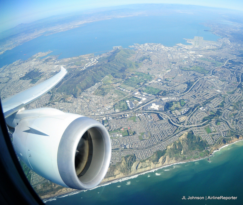 Up up and away on the UA787. Note SFO in the upper right. 