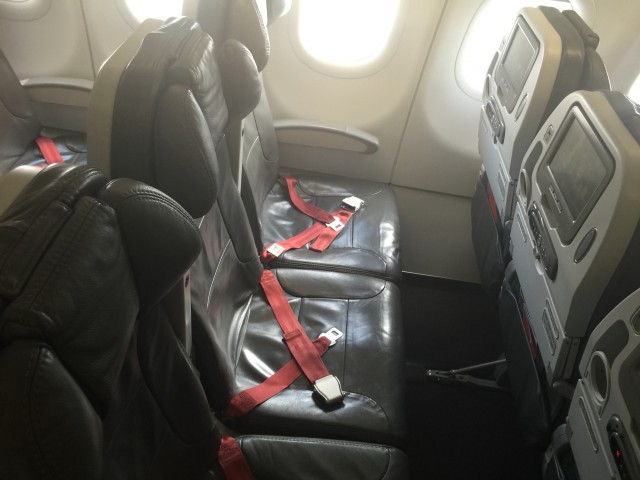 The generously pitched Avianca Ecuador economy seats. Photo - Bernie Leighton | AirlineReporter