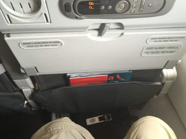 The generous, 34", seat pitch on Avianca Ecuador. Photo - Bernie Leighton | AirlineReporter