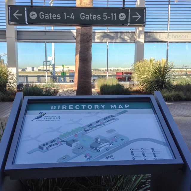 Upon exiting security visitors are greeted with a great view and a directory. Photo: JL Johnson