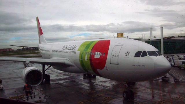 My TAP A330-200 (named Bartolomeu Dias - reg CS-TOR) sitting at Lisbon - Photo: Katka Lapelosová