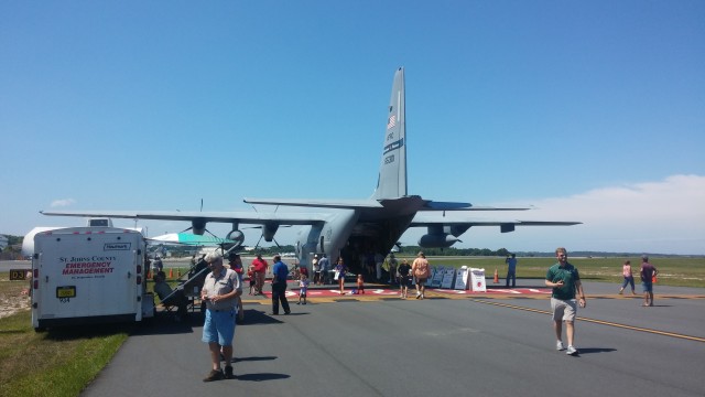 Approaching the C-130. Photo: Steven Paduchak