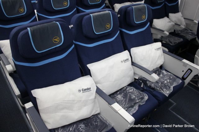 Pillow for the Premium Economy passengers