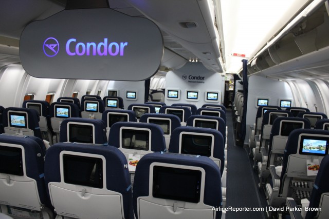 The Premium Economy section in Condor's 767