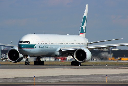 Cathay Pacific Boeing 777-300ER at JFK - Photo: David Montiverdi | Flickr CC