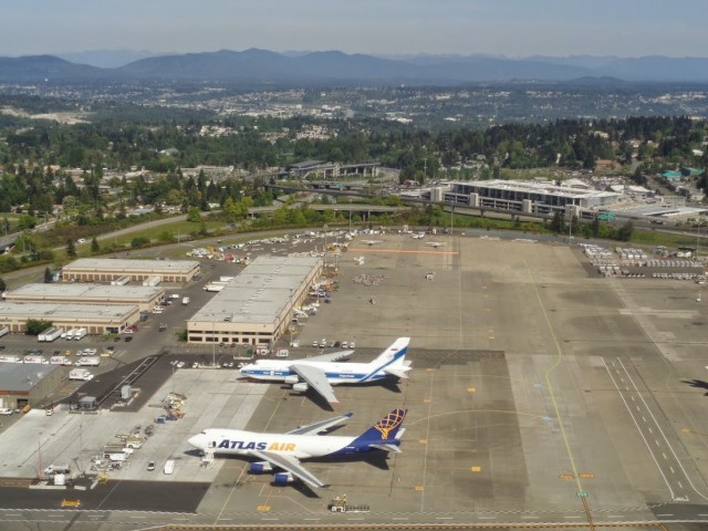 A special AN-124 guest as we departed Seattle