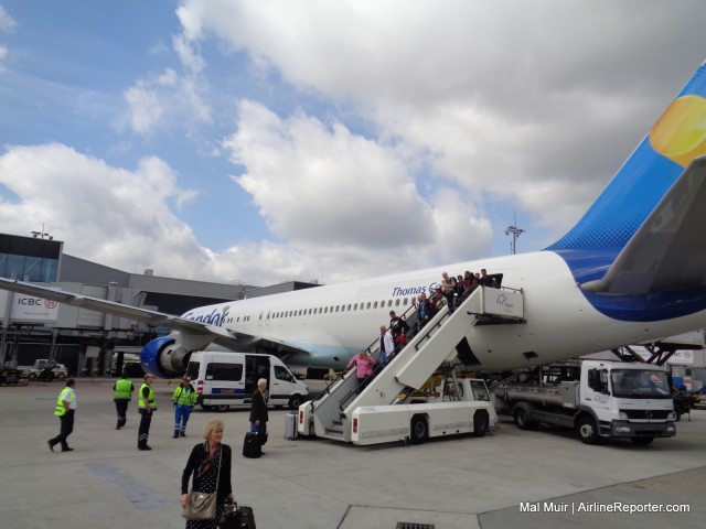 You have got to Love a good bus gate.  My Ride from Seattle sitting on the ramp at Frankfurt Airport.  We had to deboard from the rear, not that great when you are up the front.