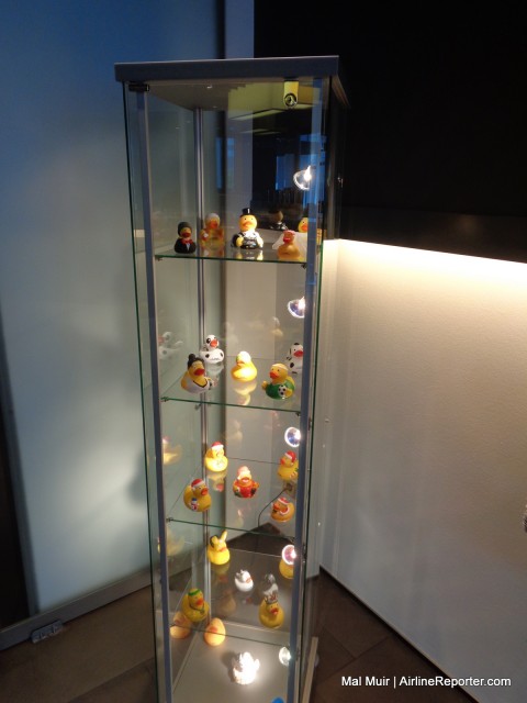 A collection of the Famous Lufthansa First Class Ducks.  Of course they have special versions for different times of the year.