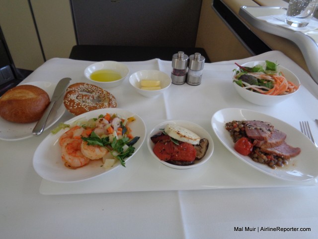 My Salad course (top right) and my Starter Plate, tapas Style.  So extremely tasty!