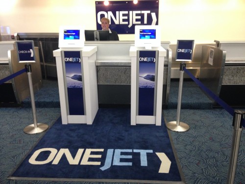 OneJet's aesthetically pleasing ticketing desk at MKE. Photo: JL Johnson