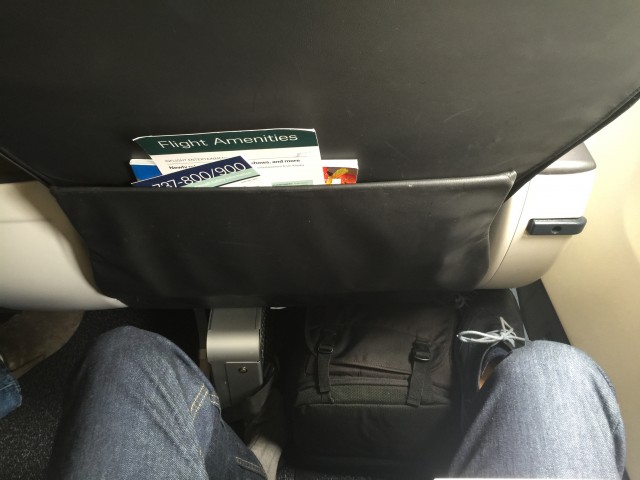The in-seat power box makes things a little cramped underneath. Photo - Bernie Leighton | AirlineReporter