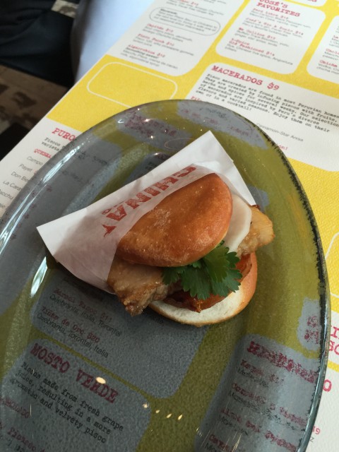 A tiny pork belly bun. I should've ordered more. Photo - Bernie Leighton | AirlineReporter