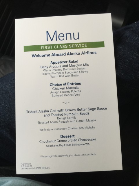 Time for another menu to appear. Photo - Bernie Leighton | AirlineReporter 