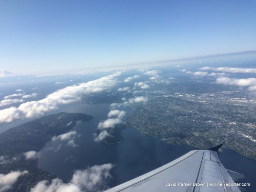 After takeoff in Seattle