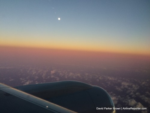 Flying high in a Boeing 757