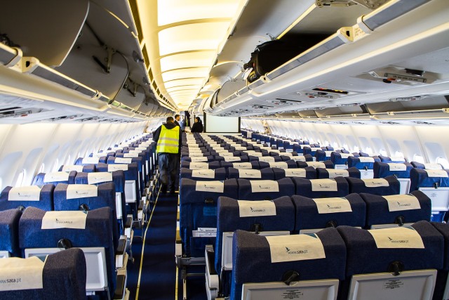 The cabin had a real "retro" feel to it Photo: Jacob Pfleger | AirlineReporter