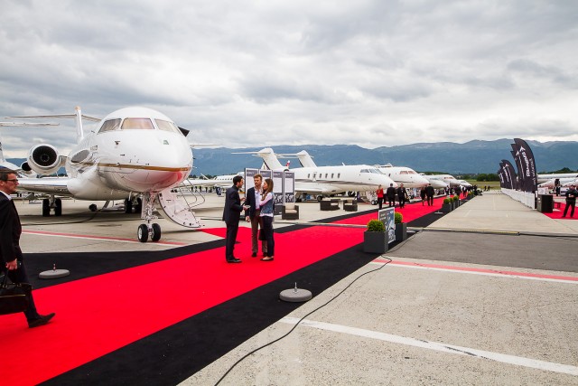 The static display at this years EBACE consisted of 53 aircraft Photo: Jacob Pfleger | AirlineReporter