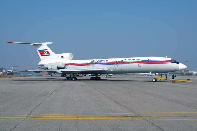 An Air Koryo Tu-154B-2 parked on the ramp at FNJ. Photo - Bernie Leighton | AirlineReporter. 