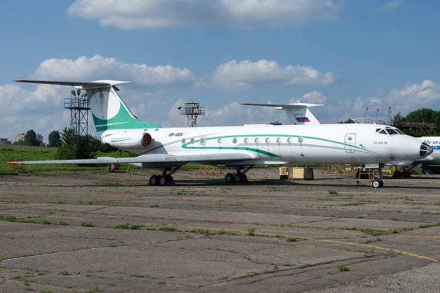 A privately owned Tu-134A-3M on the ramp at plant 407. Photo - Bernie Leighton | AirlineReporter