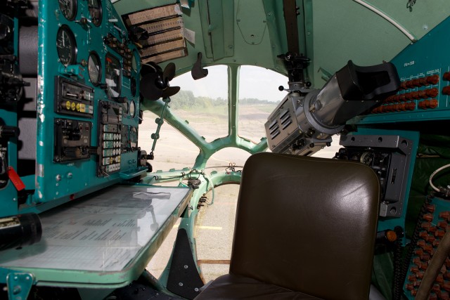 The navigator's station of a Tu-134A-3. - Photo: Bernie Leighton | AirlineReporter