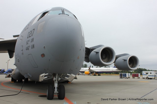 Up close with the C-17.
