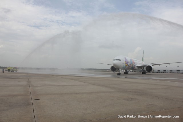 What inaugural would be complete without a water canon salute?