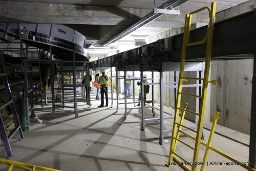 Into the underbelly with luggage conveyor belts