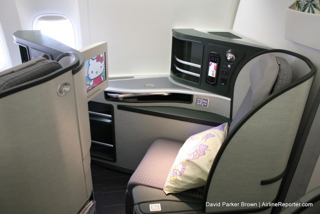 The business class (aka Royal Laurel Class) with some Hello Kitty stuff