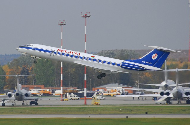 Sadly, Belavia replaced the Tu-134 with the CRJ - Photo: Aleksander Markin: FlickRCC