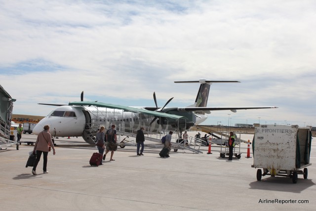 The Q400 is quite the sporty plane, without passengers - Photo: David Parker Brown