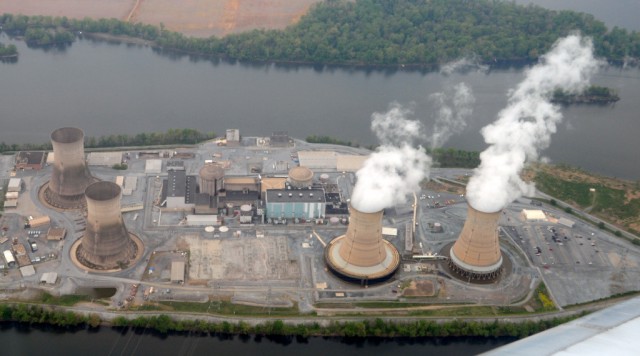 It's easier to shoot nuclear facilities from the air anyway. This is three-mile-island as seen on departure from Harrisburg International (MDT) Photo- JL Johnson