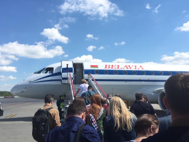 Not much of an opportunity to take pictures at Minsk National. - Photo: Bernie Leighton | AirlineReporter