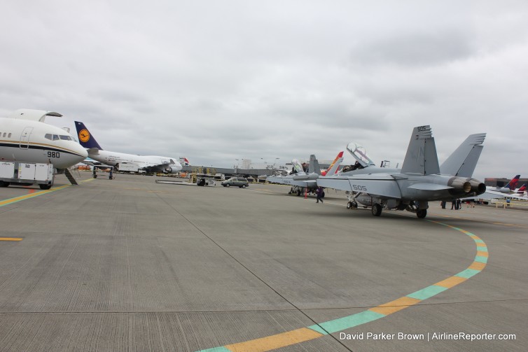 Multiple planes on display at the Alaska Aviation Day 2015