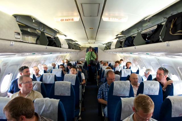 By the time I got on board, things were much too crowded to take any cabin shot that could be described as "uncluttered". - Photo: Bernie Leighton | AirlineReporter
