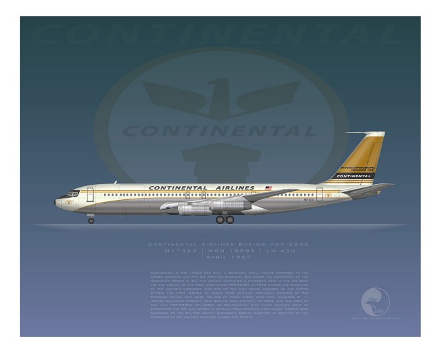 A classic Continental Airlines Boeing 707-300 - Image: JP Santiago