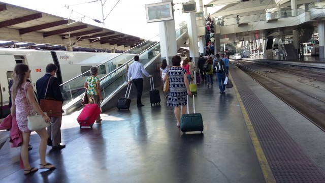 Arriving in Madrid's Atocha station