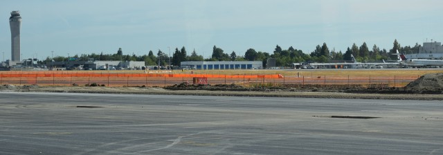 Not to worry, those holes in the runway won't stay there. They're for FAA testing. - Photo: Lauren Darnielle | AirlineReporter