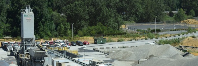 Concrete is being recycled on site to form the sub-base of the new runway. - Photo: Lauren Darnielle | AirlineReporter