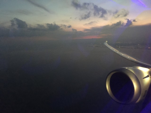 Taking off from JFK with the wing rising above my head -Photo: Bernie Leighton | AirlineReporter