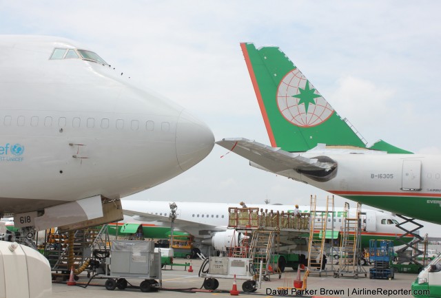 From nose to tail, EGAT takes care of the planes - that is an Airbus A330 tail
