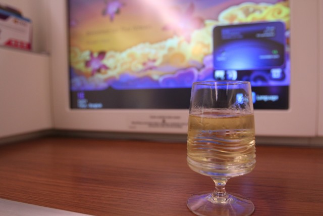 Dom Prignon Champagne Served in Thai Airways First Class - Photo: David Delagarza | AirlineReporter.com