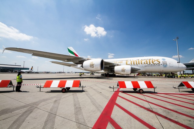 Despite missing the water canon salute, it was still nice to get a photo at the gate Photo: Jacob Pfleger | AirlineReporter